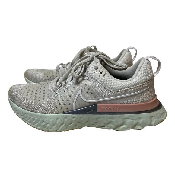 Nike‎ Women's React Infinity Run Flyknit 2 Platinum Tint Size 7 Run Ct2423-007 - Picture 4 of 12